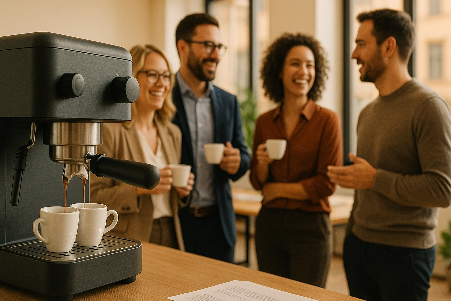 Perché il caffè è così importante sul luogo di lavoro: benefici, produttività e atmosfera