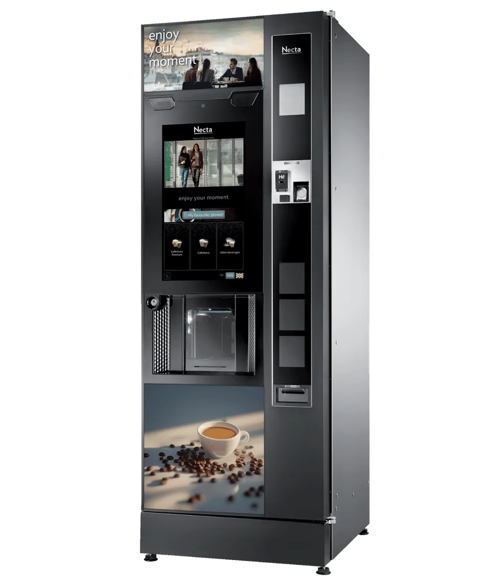Distributore automatico Necta Barista 1000 Touch, top di gamma con maxi schermo Full HD per aziende in Toscana