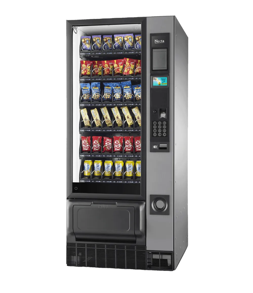 Distributore automatico Necta Gusto 6 M snack e bibite a sei spirali per piccole e medie aziende in Toscana